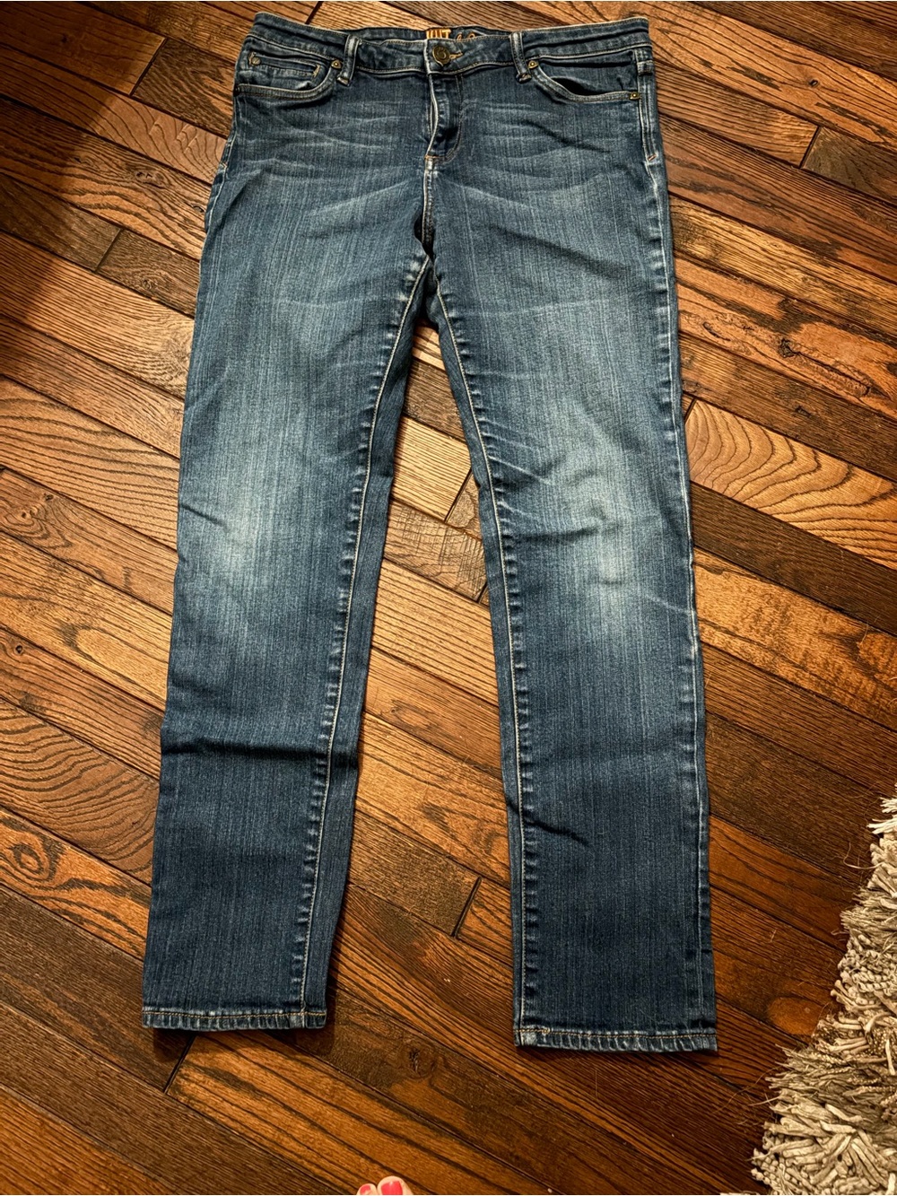 Kut from Klothe size 12 Women's Blue Straight-Leg Jeans
